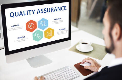 Quality assurance elements stating analyse, planning, evaluate, improve