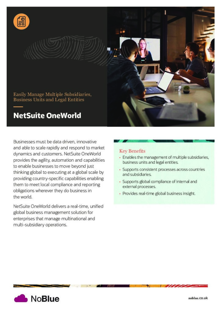 Colateral NetSuite One World