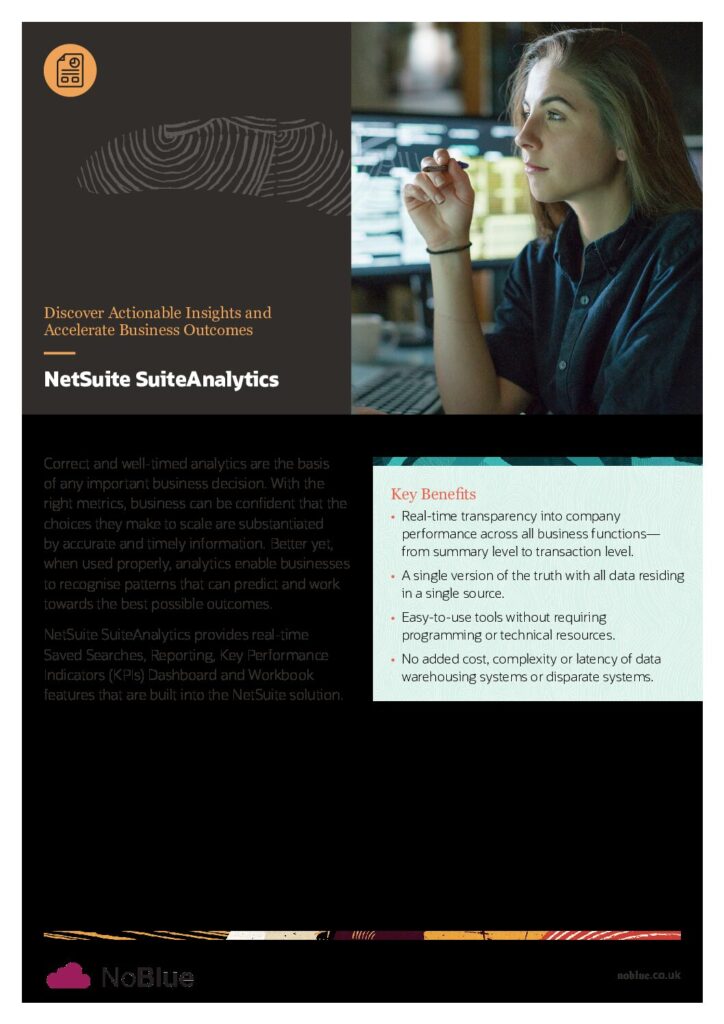 Colateral NetSuite SuiteAnalytics