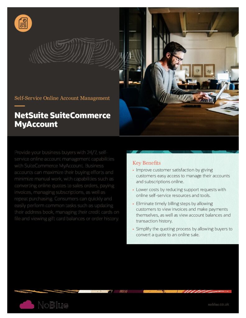 Colateral NetSuite SuiteCommerce My Account